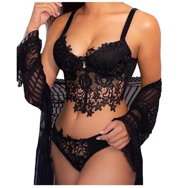 bras sets women embroidery lace collar wireless bra lingerie thong set underwear transparent party black, Red;black
bras sets women embroidery lace collar wireless bra lingerie thong set underwear transparent party black, Red;black