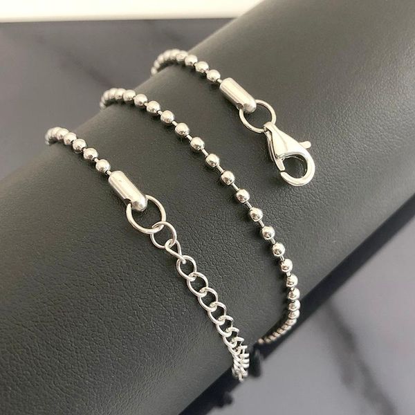 316l stainless steel ball basic chains 2.4mm bead necklace for women silver color with extend chain, Golden;silver
316l stainless steel ball basic chains 2.4mm bead necklace for women silver color with extend chain, Golden;silver