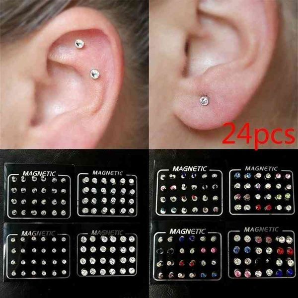 12pair/24pcs magnetic ear studs earrings for women fake piercing kids nose ring clip on, Silver
12pair/24pcs magnetic ear studs earrings for women fake piercing kids nose ring clip on, Silver