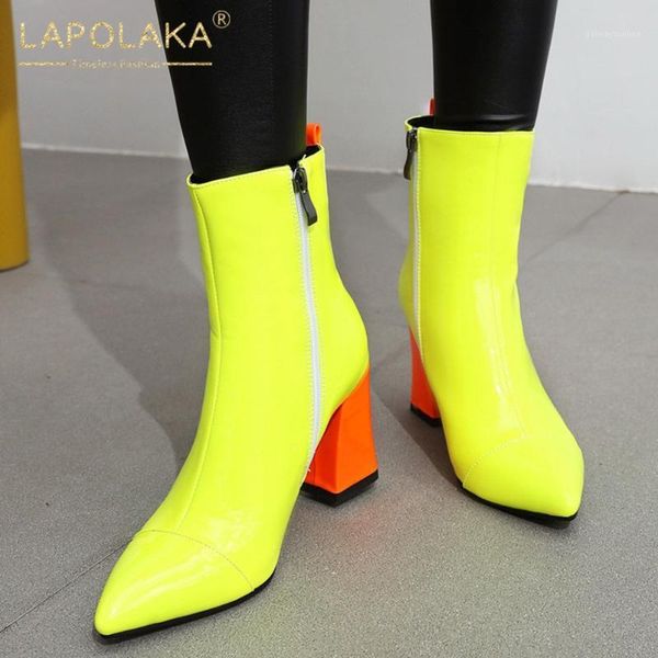 boots lapolaka 2021 design plus size 48 chunky high heels fashion woman shoes pointed toe zip up ankle female1, Black
boots lapolaka 2021 design plus size 48 chunky high heels fashion woman shoes pointed toe zip up ankle female1, Black