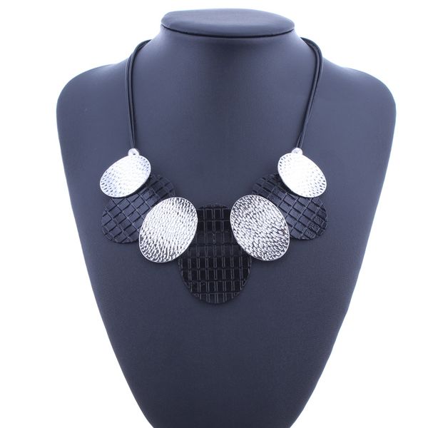 tenande shiny punk statement jewelry femme big double color metal oval choker necklaces & pendants leather chain necklaces colar, Silver
tenande shiny punk statement jewelry femme big double color metal oval choker necklaces & pendants leather chain necklaces colar, Silver