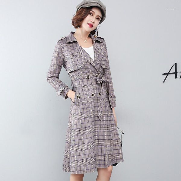 women's casual long trench coat 2019 spring autumn korean plaid oversize windbreaker female loose outerwear large size 3xl m2171, Tan;black
women's casual long trench coat 2019 spring autumn korean plaid oversize windbreaker female loose outerwear large size 3xl m2171, Tan;black
