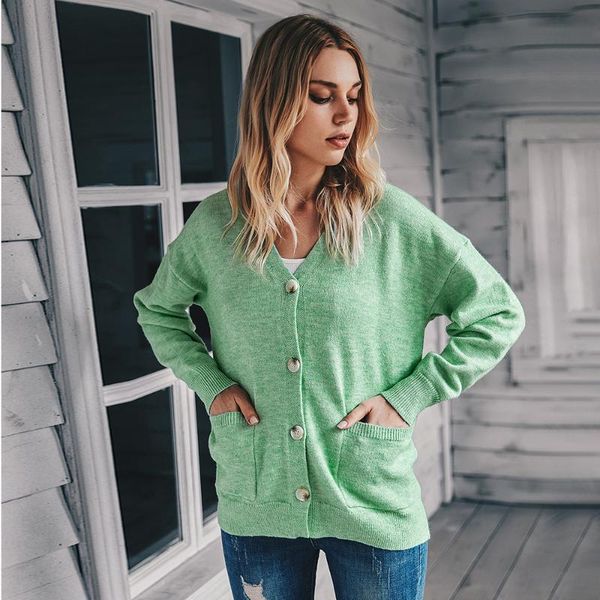 women's knits & tees 2021 autumn winter single breasted cardigan women solid v-neck office lady full sleeve pocket knitted sweater top, White
women's knits & tees 2021 autumn winter single breasted cardigan women solid v-neck office lady full sleeve pocket knitted sweater top, White