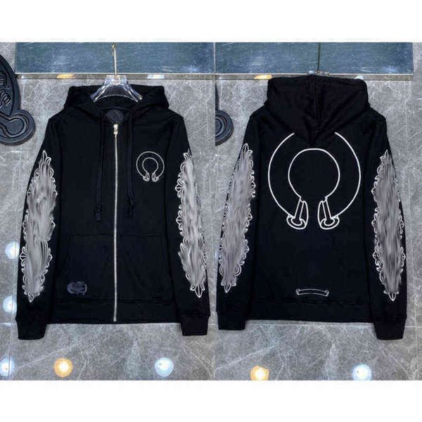 luxury classic designer fashion hoodies mens zipper ch horseshoe sanskrit cross print pullover hooded sweatshirts sweater woman loose jackts, Black
luxury classic designer fashion hoodies mens zipper ch horseshoe sanskrit cross print pullover hooded sweatshirts sweater woman loose jackts, Black