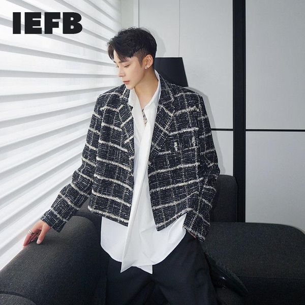 iefb korean fashion silhouette tweeds short coat for men 2020 autumn winter single button suit coat for male plaid print 9y4679, White;black
iefb korean fashion silhouette tweeds short coat for men 2020 autumn winter single button suit coat for male plaid print 9y4679, White;black