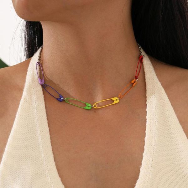 chains fashion metal punk colorful needles safety pin collar chokers for women egirl bff rock trendy statement choker necklaces bijoux, Silver
chains fashion metal punk colorful needles safety pin collar chokers for women egirl bff rock trendy statement choker necklaces bijoux, Silver