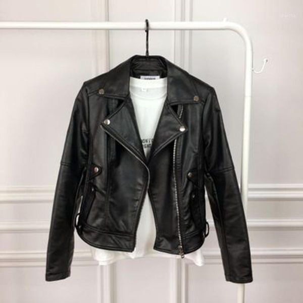 2018 autumn ladies black slim office ladies leather jacket sweet lady zipper imitation coat large size1, Black;brown
2018 autumn ladies black slim office ladies leather jacket sweet lady zipper imitation coat large size1, Black;brown