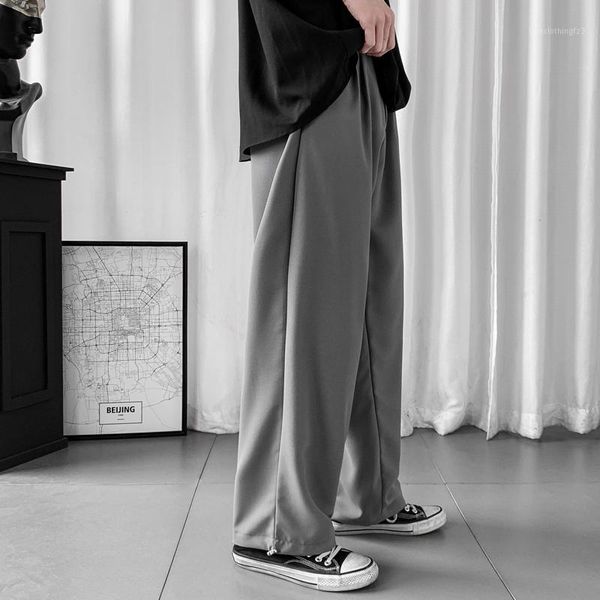 men's pants spring summer straight casual men's fashion solid color business dress men streetwear wild loose suit mens1, Black
men's pants spring summer straight casual men's fashion solid color business dress men streetwear wild loose suit mens1, Black