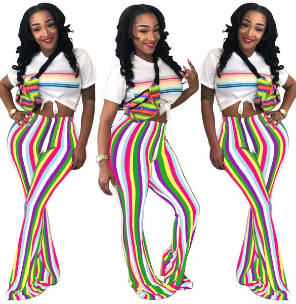 womens skinny rainbow striped flared high waist multicolor pants fashion womens pants, Black;white
womens skinny rainbow striped flared high waist multicolor pants fashion womens pants, Black;white