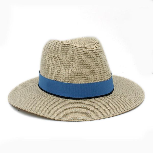 wide brim hats fashion women men summer straw sun hat for elegant lady outdoor beach sunhat panama cap1, Blue;gray
wide brim hats fashion women men summer straw sun hat for elegant lady outdoor beach sunhat panama cap1, Blue;gray