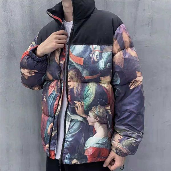 explosive 20 paris oil painting pattern limited church printing men's down cotton jacket digital printing three-dimensional version, Black
explosive 20 paris oil painting pattern limited church printing men's down cotton jacket digital printing three-dimensional version, Black