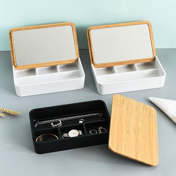 plastic jewelry storage box with mirror bamboo cover for earrings rings watches necklaces organizer multi-grid case container, Pink;blue
plastic jewelry storage box with mirror bamboo cover for earrings rings watches necklaces organizer multi-grid case container, Pink;blue