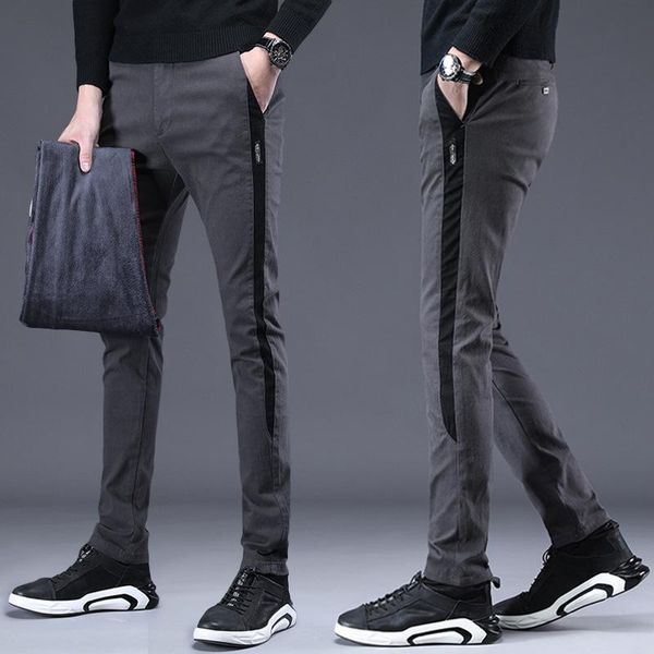 autumn and winter men trousers korean style male fashion casual slim straight pants thin elasticity long pants plus velevet, Black
autumn and winter men trousers korean style male fashion casual slim straight pants thin elasticity long pants plus velevet, Black