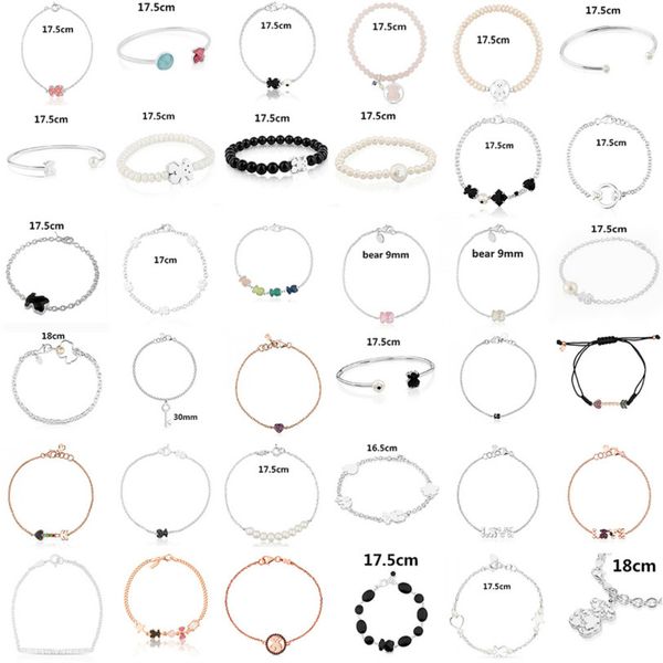 new 100% 925 sterling silver classic cute bear bracelet fashion female ornament factory wholesale gifts, Black
new 100% 925 sterling silver classic cute bear bracelet fashion female ornament factory wholesale gifts, Black
