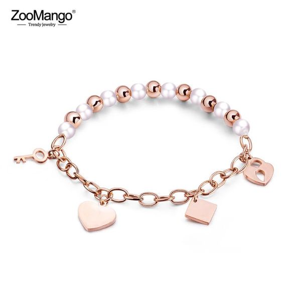 charm bracelets zoomango white simulated pearl key lock love heart bracelet bangle jewelry for girls stainless steel diy zb17102, Golden;silver
charm bracelets zoomango white simulated pearl key lock love heart bracelet bangle jewelry for girls stainless steel diy zb17102, Golden;silver