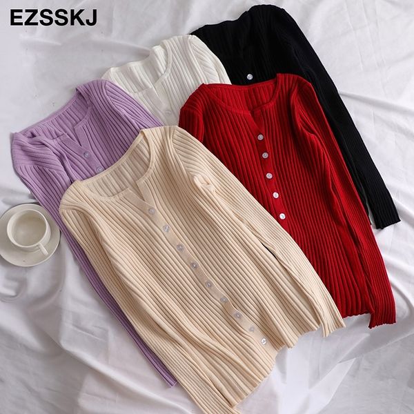 chic spring autumn thin v-neck sweater pullovers women long sleeve female casual slim sweater jumper with button y200720, White;black
chic spring autumn thin v-neck sweater pullovers women long sleeve female casual slim sweater jumper with button y200720, White;black