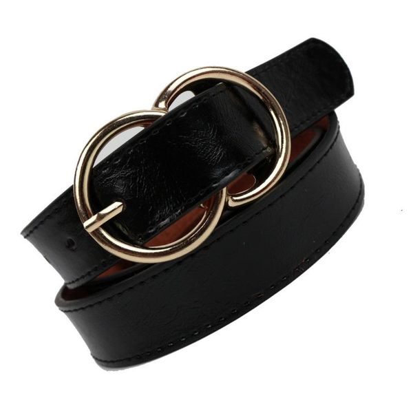 double ring round circle buckle gold ladies pu leather belt thin fashion wild personality knotted decorative belts for women, Black;brown
double ring round circle buckle gold ladies pu leather belt thin fashion wild personality knotted decorative belts for women, Black;brown