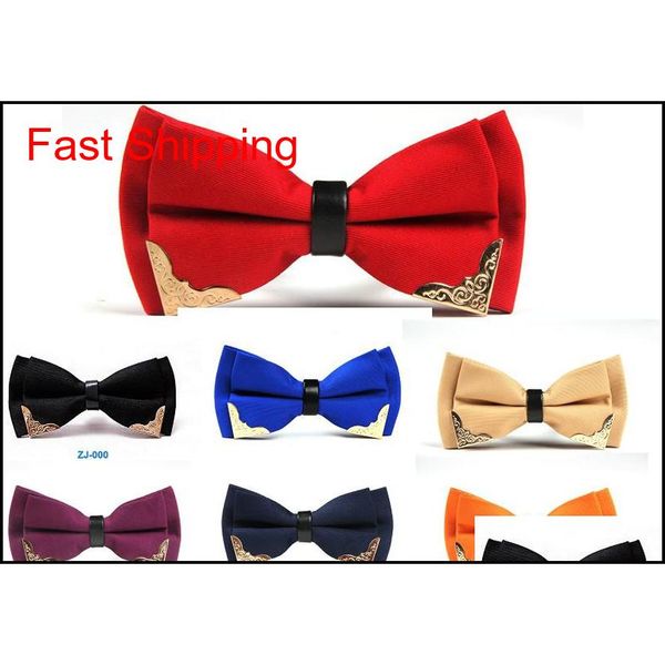 new bow tie mens polyester adjustable bowtie solid mental decorated neckwear commercial 2pcs/lot od8tg, Black;gray
new bow tie mens polyester adjustable bowtie solid mental decorated neckwear commercial 2pcs/lot od8tg, Black;gray