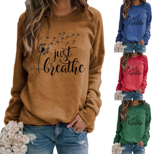 2020 fall/winter women's sweatshirt letter dandelion print round neck loose long sleeve sweatshirt, Black
2020 fall/winter women's sweatshirt letter dandelion print round neck loose long sleeve sweatshirt, Black