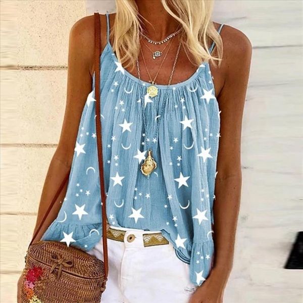 cysincos 2020 summer print blouses shirt women backless sleeveless boho blouse plus o neck beach straps blusa, White
cysincos 2020 summer print blouses shirt women backless sleeveless boho blouse plus o neck beach straps blusa, White
