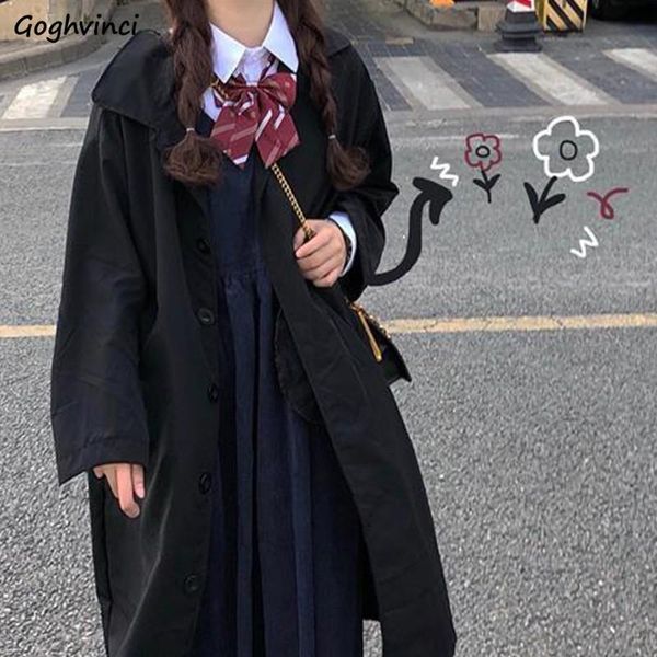 women black solid all-match british style coats female loose wide-waisted elegant retro chic woman clothes ins outwear harajuku, Tan;black
women black solid all-match british style coats female loose wide-waisted elegant retro chic woman clothes ins outwear harajuku, Tan;black