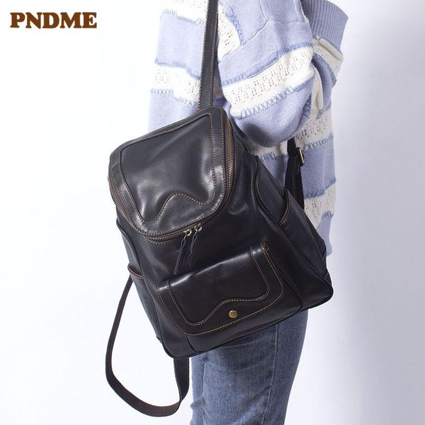 pndme daily designer luxury genuine leather women's backpack outdoor casual travel soft cowhide bagpack female black bookbag
pndme daily designer luxury genuine leather women's backpack outdoor casual travel soft cowhide bagpack female black bookbag