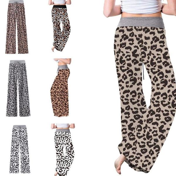 women casual cotton wide leg pants joggers sports leopard print loose trouses u50c1, Black;white
women casual cotton wide leg pants joggers sports leopard print loose trouses u50c1, Black;white