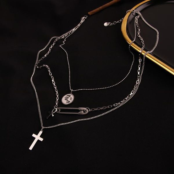 fashion new hip hop necklace multi-layer long necklace men's and women's hundred matching ornaments sale, Silver
fashion new hip hop necklace multi-layer long necklace men's and women's hundred matching ornaments sale, Silver