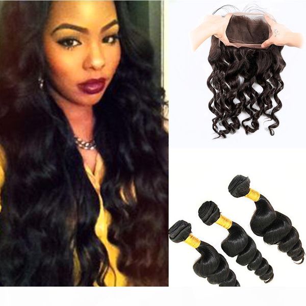 pre plucked 360 lace frontal closure with human hair bundles brazilian loose wave virgin hair weaves with 360 full lace band frontal, Black;brown
pre plucked 360 lace frontal closure with human hair bundles brazilian loose wave virgin hair weaves with 360 full lace band frontal, Black;brown