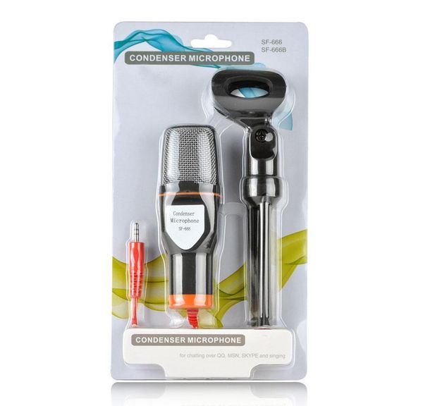 3.5mm audio wired stereo condenser sf-666 microphone with holder stand clip for pc chatting singing karaoke lap jllecx yyysports
3.5mm audio wired stereo condenser sf-666 microphone with holder stand clip for pc chatting singing karaoke lap jllecx yyysports