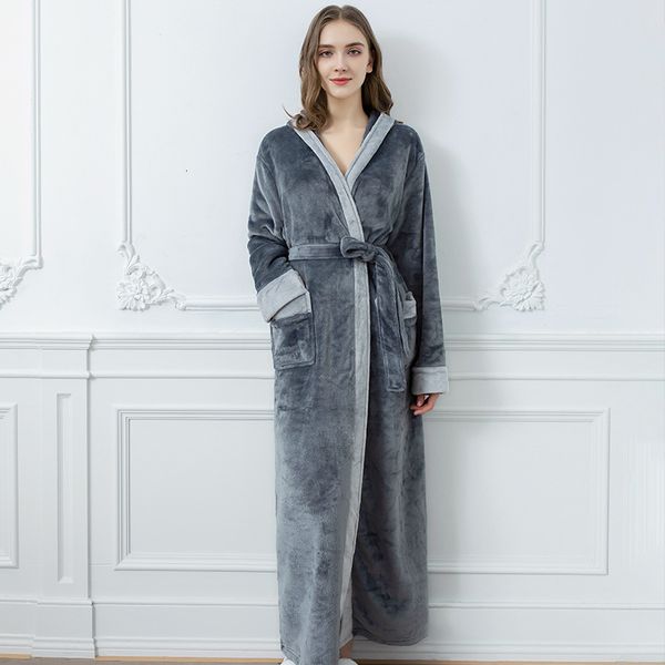 2021 new women autumn winter terry robe thicken solid female sleepwear with loose lanes vintage ladies'jersey mevr, White
2021 new women autumn winter terry robe thicken solid female sleepwear with loose lanes vintage ladies'jersey mevr, White