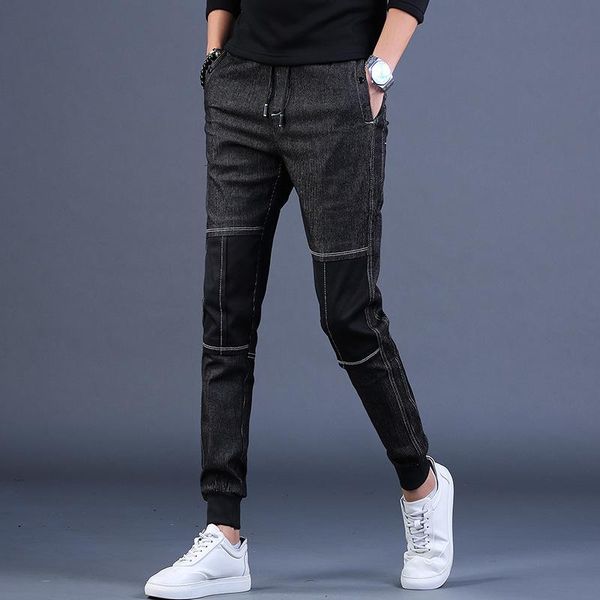 men's jeans fashion streetwear men cotton slim fit stitching patch cowboy trousers male patchwork spring casual denim pants size 38, Blue
men's jeans fashion streetwear men cotton slim fit stitching patch cowboy trousers male patchwork spring casual denim pants size 38, Blue