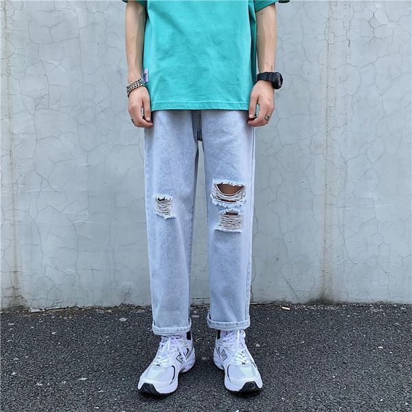 2020 fashionable men miteksan torn thin hombre in straight line worn brem pants new fashion skinny jeans men's clothes, Blue
2020 fashionable men miteksan torn thin hombre in straight line worn brem pants new fashion skinny jeans men's clothes, Blue