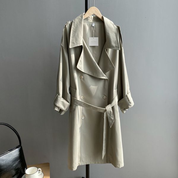 female single breasted medium long collar thin belt ladys jacket loose jackets of95, Tan;black
female single breasted medium long collar thin belt ladys jacket loose jackets of95, Tan;black