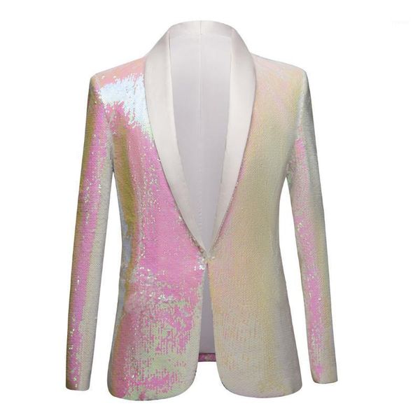 men formal tuxedo pink white sequins pure blazer evening party celebrate prom host singer stage performance suit jacket costume1, White;black
men formal tuxedo pink white sequins pure blazer evening party celebrate prom host singer stage performance suit jacket costume1, White;black