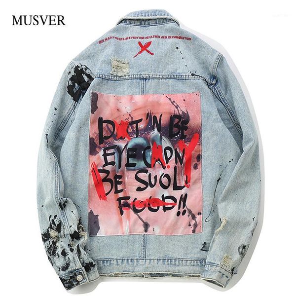 musver graffiti appliques hip hop denim jacket men 2018 casual punk rock washing material jeans jackets for men streetwear coats1, Black;brown
musver graffiti appliques hip hop denim jacket men 2018 casual punk rock washing material jeans jackets for men streetwear coats1, Black;brown