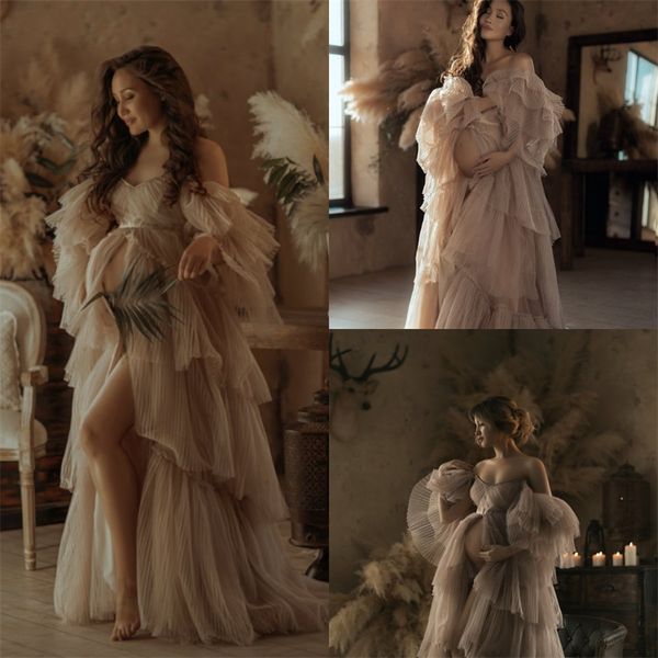 ruffles women night gown pregnant pajama bathrobe spaghetti strap bride sleepwear soft tiered tulle robes custom made sweep train, White
ruffles women night gown pregnant pajama bathrobe spaghetti strap bride sleepwear soft tiered tulle robes custom made sweep train, White