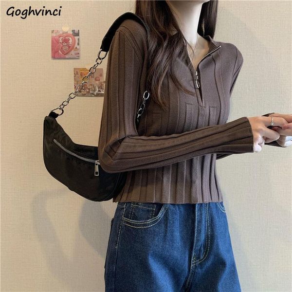 pullovers women autumn slim elastic zipper half turtleneck knitted solid ulzzang simple soft daily chic all-match trendy sweater, White;black
pullovers women autumn slim elastic zipper half turtleneck knitted solid ulzzang simple soft daily chic all-match trendy sweater, White;black