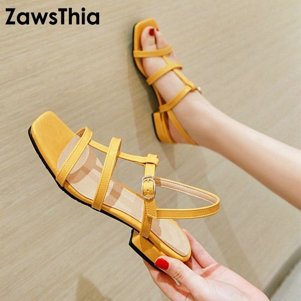 zawsthia summer pu yellow blue green low square heels woman shoes bandage strap open toe gladiator sandals big size 48 49 y200405, Black
zawsthia summer pu yellow blue green low square heels woman shoes bandage strap open toe gladiator sandals big size 48 49 y200405, Black