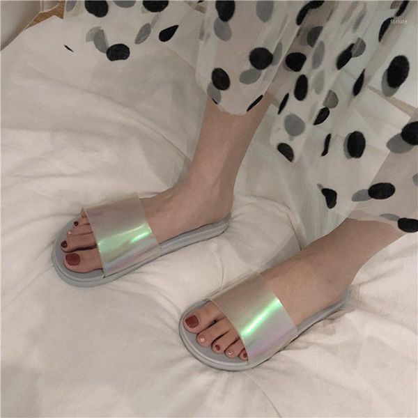 vogue laser transparent shoes summer women flat slippers cool colored slides babouche rubber beach slip on casual flip flops1, Black
vogue laser transparent shoes summer women flat slippers cool colored slides babouche rubber beach slip on casual flip flops1, Black