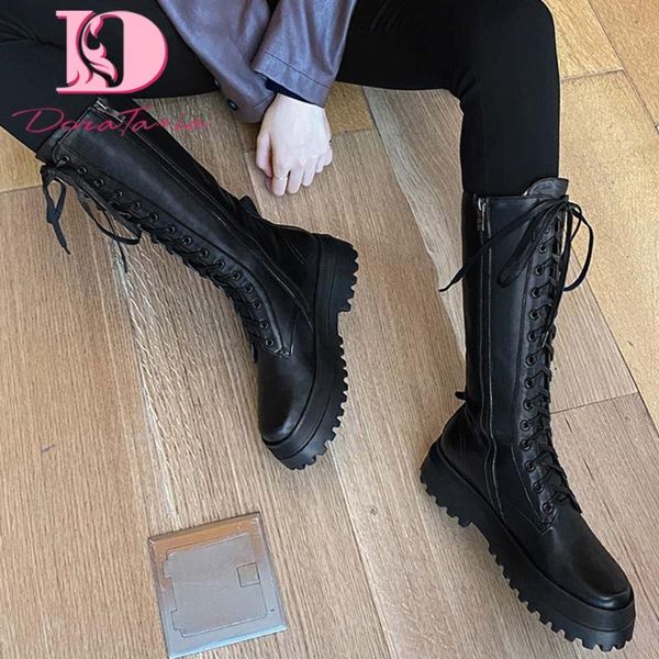 boots doratasia brand design female genuine leather platform chunky heels shoelace mid calf women fashion shoes woman, Black
boots doratasia brand design female genuine leather platform chunky heels shoelace mid calf women fashion shoes woman, Black