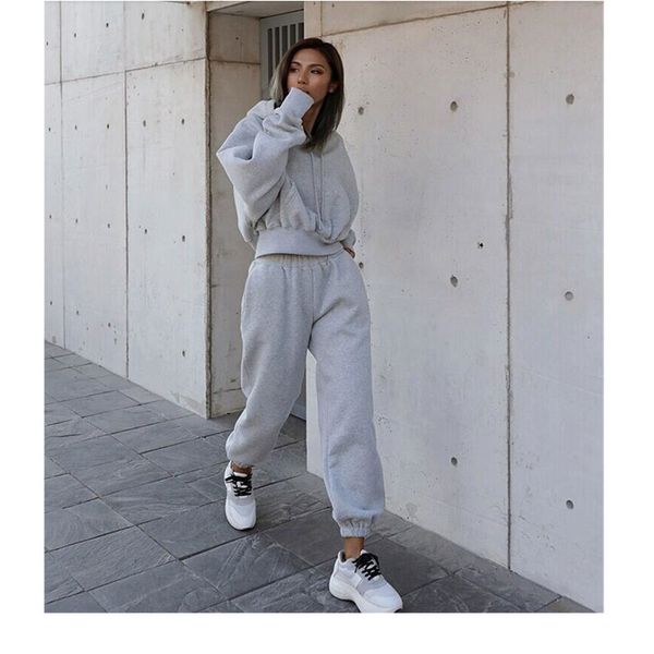wholesale customized new spring, autumn and winter women's long-sleeved casual hooded two-piece jogging suit, Gray
wholesale customized new spring, autumn and winter women's long-sleeved casual hooded two-piece jogging suit, Gray