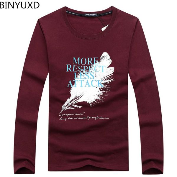 binyuxd cotton men t-shirt feather printed o-neck men t-shirts long sleeve spring casual brand clothing tees plus size, White;black
binyuxd cotton men t-shirt feather printed o-neck men t-shirts long sleeve spring casual brand clothing tees plus size, White;black