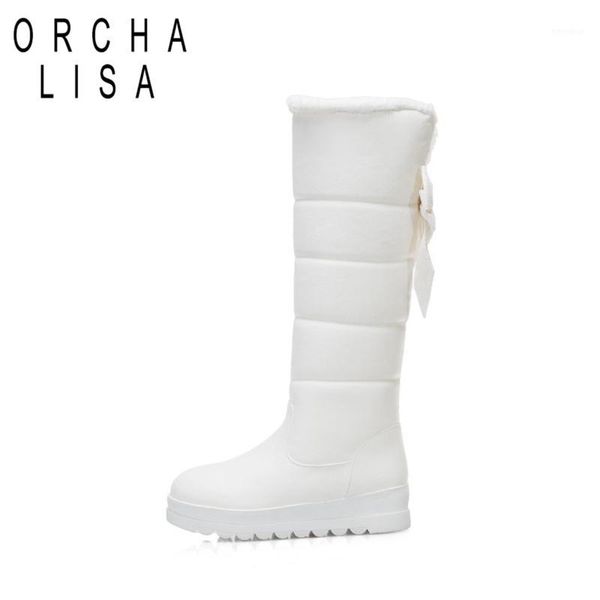 orchalisa winter warm thick fur knee-high snow boots round toe slip-on butterfly-knot big size 33-44 black white casual a31741
orchalisa winter warm thick fur knee-high snow boots round toe slip-on butterfly-knot big size 33-44 black white casual a31741