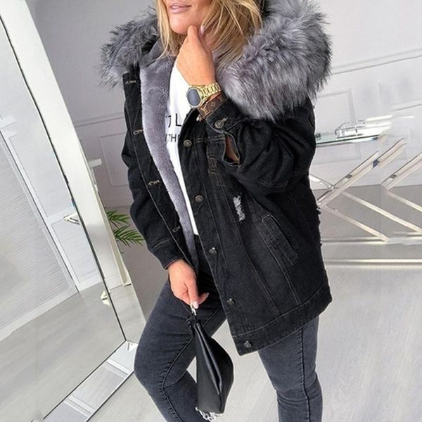women's jackets female lady add a long - sleeved denim solid color coat with fur-trimmed locomotive fashion fur warm, Black;brown
women's jackets female lady add a long - sleeved denim solid color coat with fur-trimmed locomotive fashion fur warm, Black;brown
