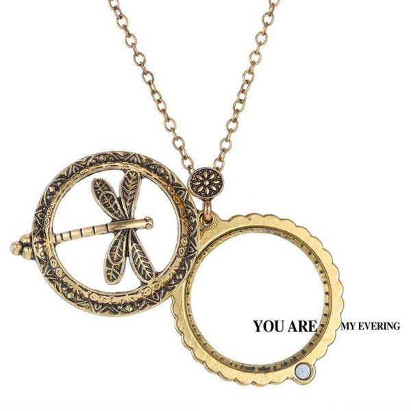 european and american hollow dragonfly pendant necklace retro time gemstone sweater chain creative magnifying glass necklace, Silver
european and american hollow dragonfly pendant necklace retro time gemstone sweater chain creative magnifying glass necklace, Silver