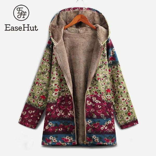 easehut women floral print jacket coat hooded long sleeve female vintage autumn winter loose casual overcoat manteau femme hiver 201029, Black
easehut women floral print jacket coat hooded long sleeve female vintage autumn winter loose casual overcoat manteau femme hiver 201029, Black