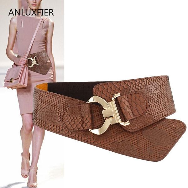 belts h9811 waist seal ladies wide elastic belt female simple metal buckle fashion leisure waistband luxury cummerbunds, Black;brown 
belts h9811 waist seal ladies wide elastic belt female simple metal buckle fashion leisure waistband luxury cummerbunds, Black;brown