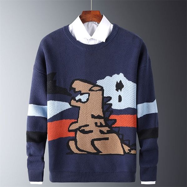 mens autumn casual sweaters fit knitted dinosaur pattern slim sweaters cotton long sleeve round collar male warm pullovers 201117, White;black
mens autumn casual sweaters fit knitted dinosaur pattern slim sweaters cotton long sleeve round collar male warm pullovers 201117, White;black