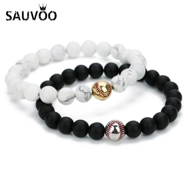 charm bracelets sauvoo 8mm elastic natural lava stone beads bracelet for women men adjustable couple baseball charms sport jewelry, Golden;silver
charm bracelets sauvoo 8mm elastic natural lava stone beads bracelet for women men adjustable couple baseball charms sport jewelry, Golden;silver